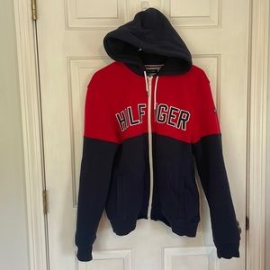 Tommy Hilfiger Logo Colorblock Fleece Interior Hoodie